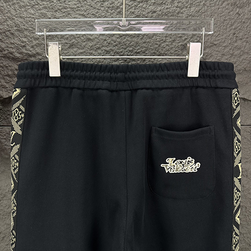 ルイヴィトンコピー 新しい刺繍文字リボンロゴカップルパンツ