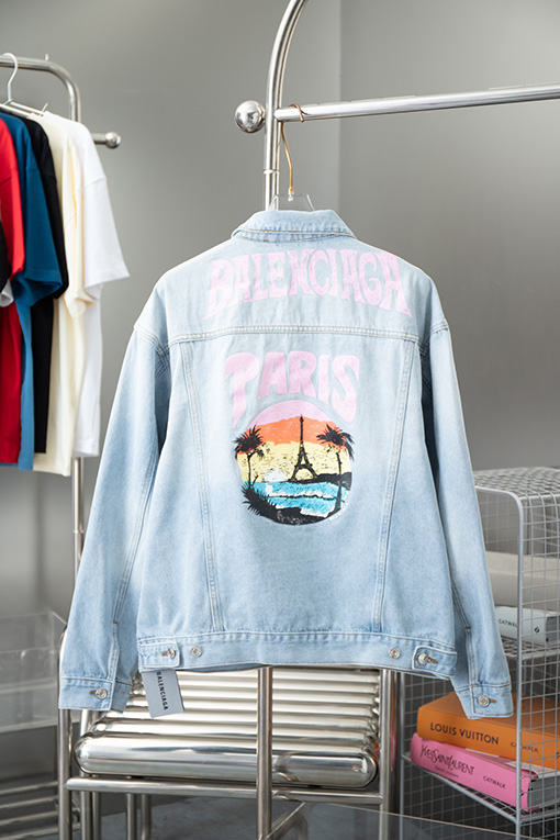 バレンシアガスーパーコピー SS 24 タワーパームツリーデニムジャケット