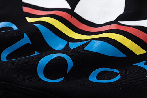 Gucci X Adidas デジタル直噴コラボフード付きスウェットシャツ