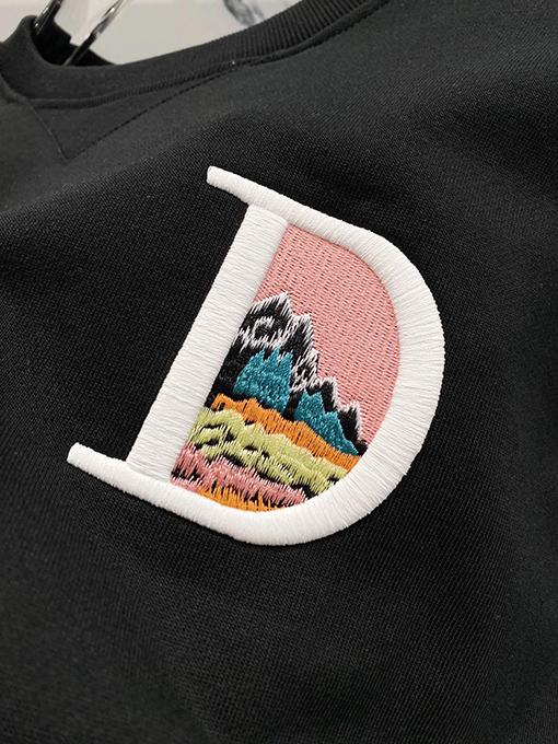 ディオール  風景アルファベットロゴ刺繍ロゴクルーネックパーカー