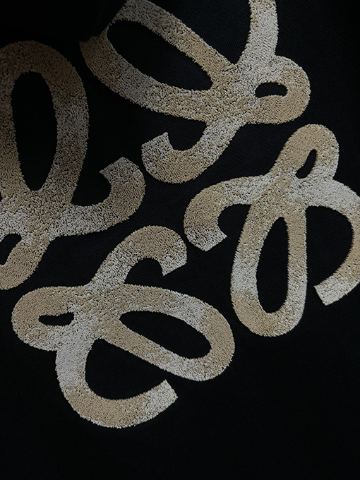 ロエベ  グラフィティライン刺繍フード付きジッパーパーカー
