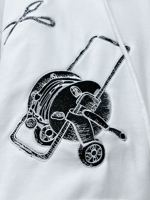 ルイヴィトンコピー  新しいツールパターン刺繍パーカー
