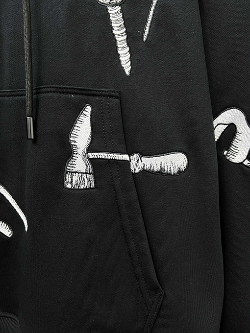 ルイヴィトンコピー  新しいツールパターン刺繍パーカー