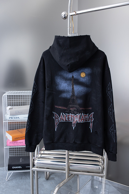 バレンシアガ OVERSIZED フロントタワーカーディガンジッパーパーカー