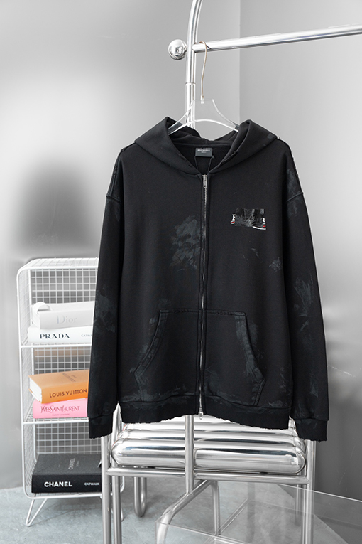 バレンシアガ OVERSIZED コーラ染めカーディガンジッパーパーカー