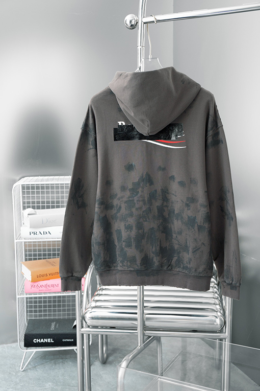 バレンシアガ OVERSIZED コーラ染めカーディガンジッパーパーカー