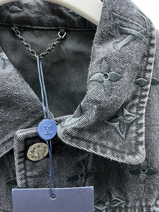ルイヴィトンコピー グラデーション刺繍デニムジャケット