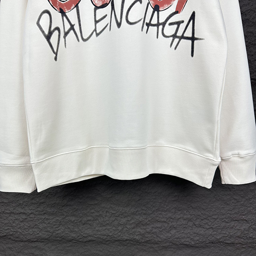 Gucci X Balenciaga 新しいアルファベットロゴのラウンドネックパーカー