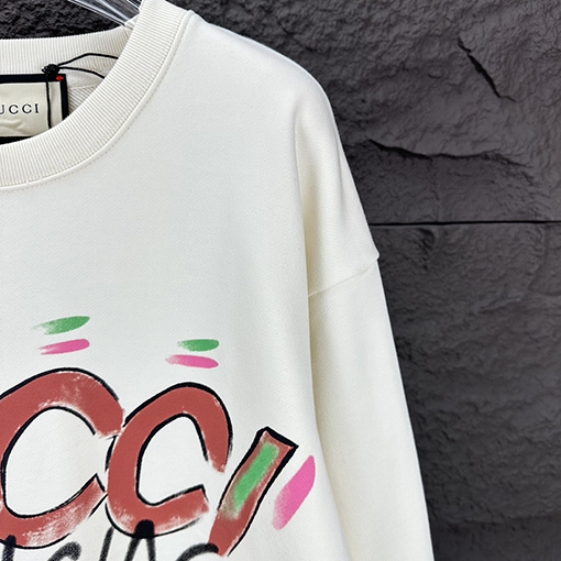 Gucci X Balenciaga 新しいアルファベットロゴのラウンドネックパーカー