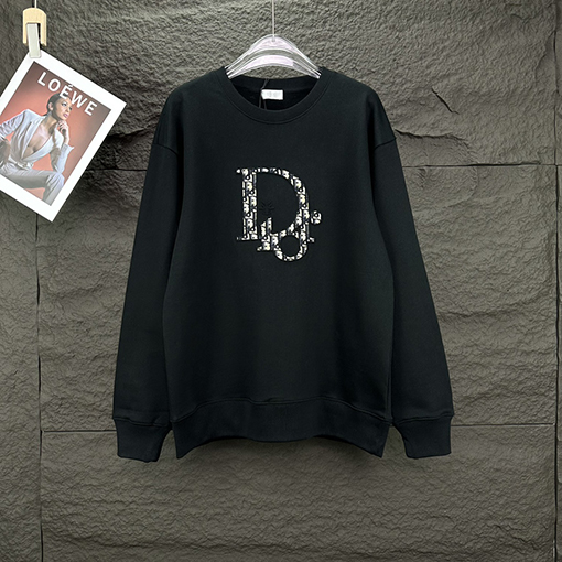ディオールコピー 新しい布刺繍ロゴカップルラウンドネックパーカー