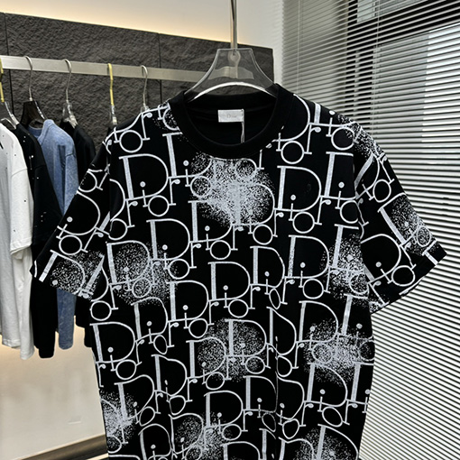 ディオールコピー トップラウンドネットフルプリント 半袖Tシャツ