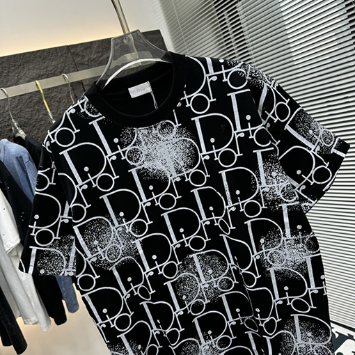 ディオールコピー トップラウンドネットフルプリント 半袖Tシャツ