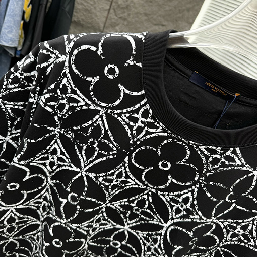 ルイヴィトン トップラウンドネットフルプリントファッション半袖Tシャツ