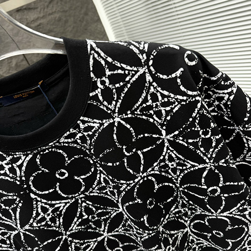 ルイヴィトン トップラウンドネットフルプリントファッション半袖Tシャツ