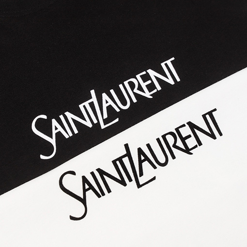 サンローラン 秋冬の新しい アルファベットロゴプリント長袖Tシャツ
