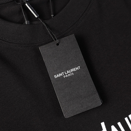 サンローラン 秋冬の新しい アルファベットロゴプリント長袖Tシャツ
