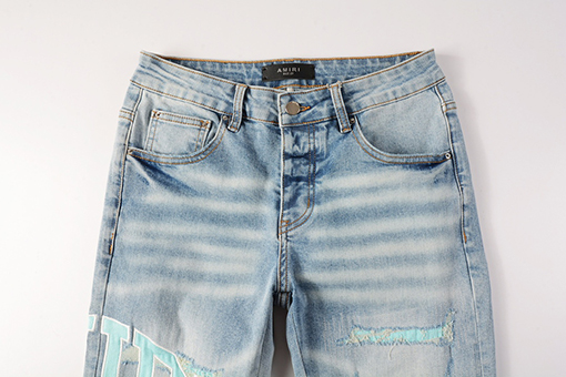 アミリ トレンドクラシックパンツパンツ穴ジーンズ