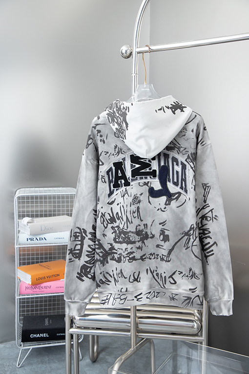 バレンシアガ ウォッシュスクラブ SKATER BAGGY ジップアップパーカー