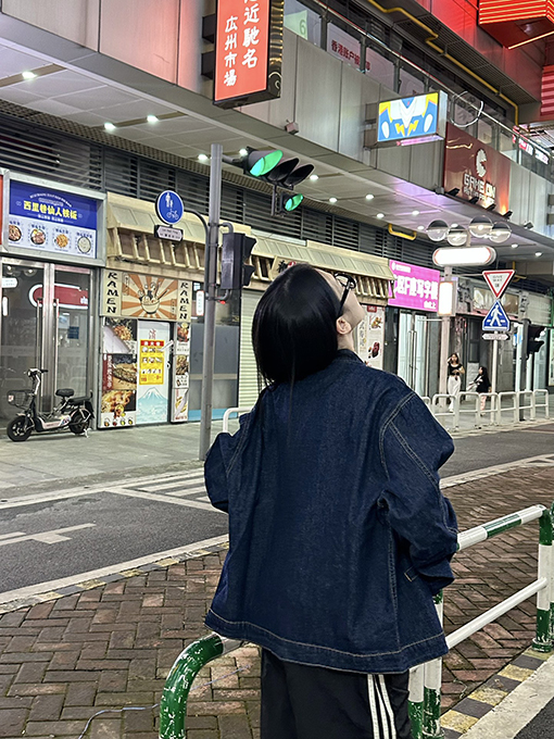 プラダコピー 24Fw 胸の三角マークデニムジャケット