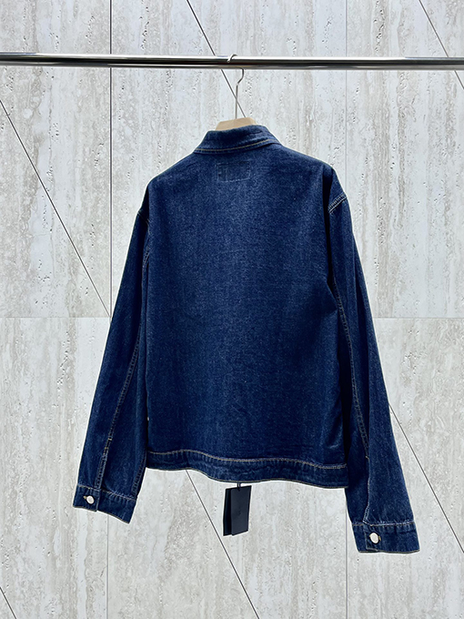 プラダコピー 24Fw 胸の三角マークデニムジャケット