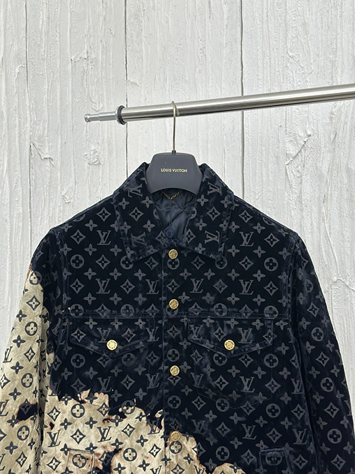 ルイヴィトン 火の雲キャンプファイヤーデニムコットンジャケット