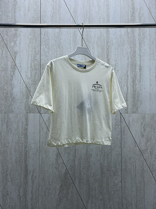 プラダコピー レディース 24FwショートレディースプリントTシャツ