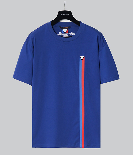 ルイヴィトン ファッションエレクトリックブルーTシャツ