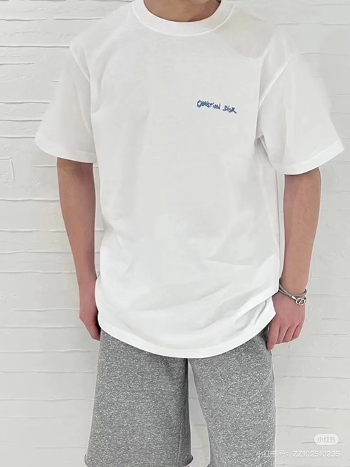 ディオールコピー 新しいCDダブルガーゼ半袖Tシャツ
