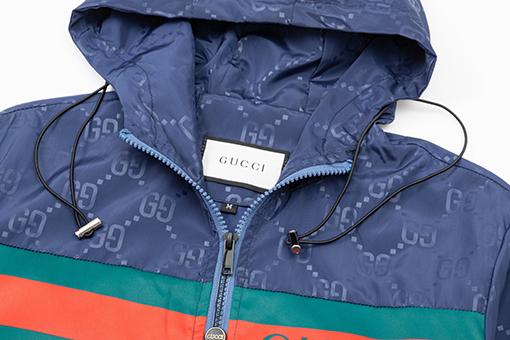 グッチ クラシックなダブル G シンプルなフード付き防風ジャケット