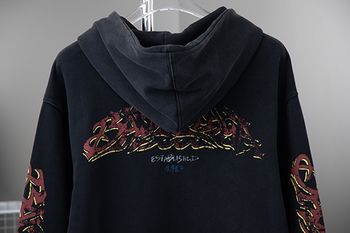バレンシアガ 24 SS フレイムグラフィティ限定ルーズジップカーディガン