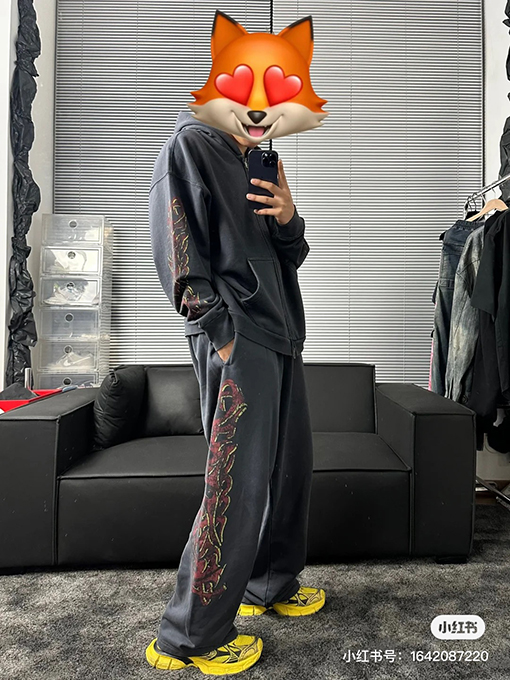 バレンシアガスーパーコピー 24 SS 炎のトーテム炒めスノーフレークパンツ