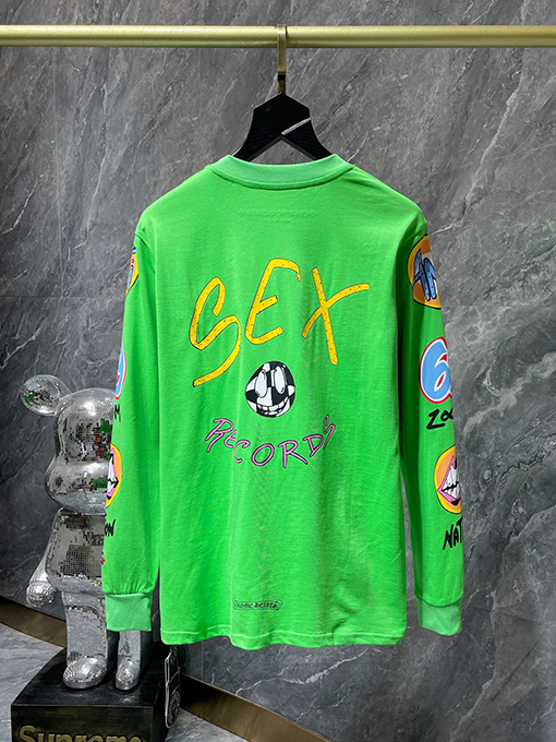 クロムハーツスーパーコピー Sex Records落書き限定長袖Tシャツ