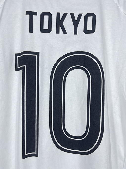 バレンシアガ コラボレーションサッカースポーツウェアロゴ刺繍プリント長袖シャツ