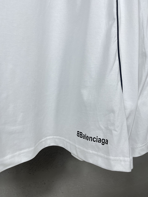 バレンシアガ コラボレーションサッカースポーツウェアロゴ刺繍プリント長袖シャツ