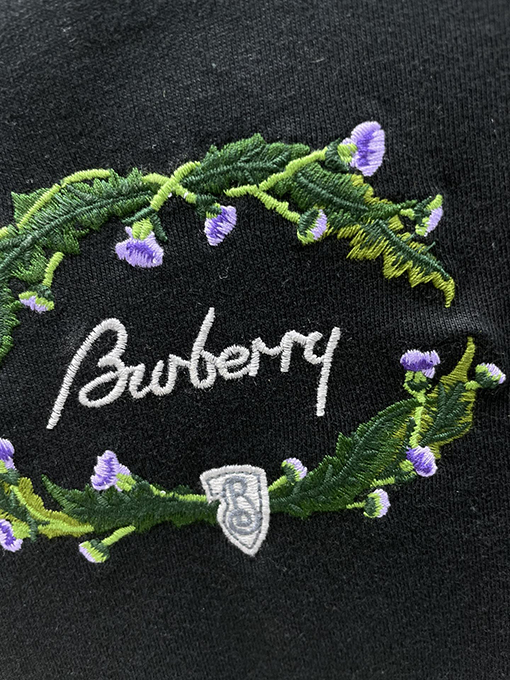 バーバリー レディース  花卉刺繍ロゴショートスリーブシャツ