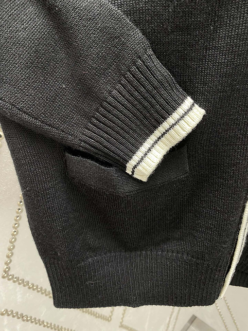 セリーヌ 新しい刺繍ロゴパターンVネック長袖カーディガン