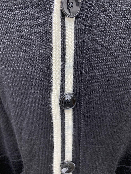 セリーヌ 新しい刺繍ロゴパターンVネック長袖カーディガン