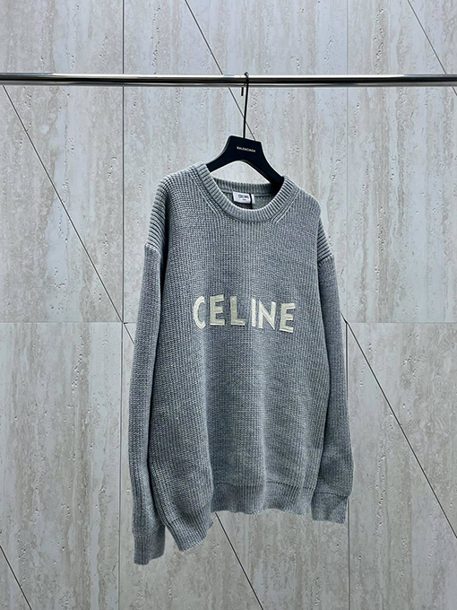 セリーヌスーパーコピー Celine クラシックな胸のラベリングセーター