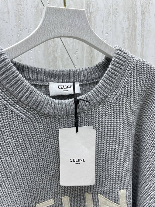セリーヌスーパーコピー Celine クラシックな胸のラベリングセーター