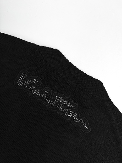 ルイヴィトンコピー LV アルファベットロゴ刺繍ニットカーディガン
