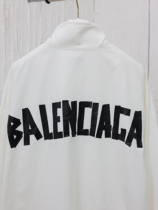 バレンシアガ Balenciaga 24 FW 新しいテーププリントジッパーシャツ