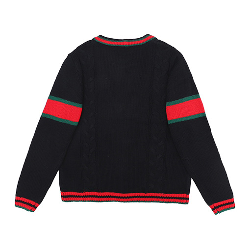 グッチ CHUCKY GRG シリーズ赤緑ストライプカーディガン