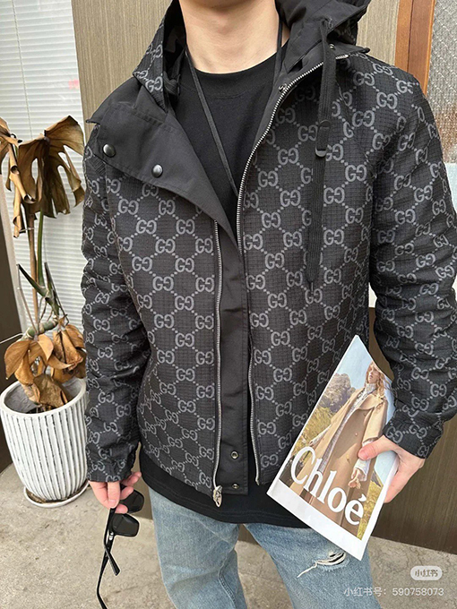 グッチコピー 24 FW クラシックモノグラム両面ジャケットジャケット