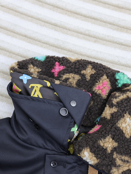 ルイヴィトンコピー 24 FW 新しい取り外し可能なぬいぐるみの襟ジャケット