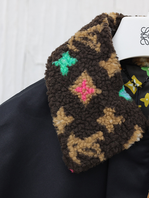 ルイヴィトンコピー 24 FW 新しい取り外し可能なぬいぐるみの襟ジャケット