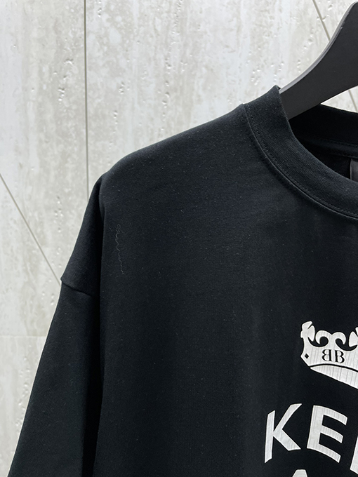 バレンシアガスーパーコピー 24 AW クラウンクラックアルファベット半袖Tシャツ