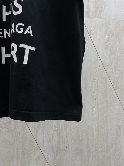 バレンシアガスーパーコピー 24 AW クラウンクラックアルファベット半袖Tシャツ