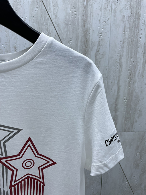 ディオールコピー 24 Fw 三色五つ星プリント半袖Tシャツ