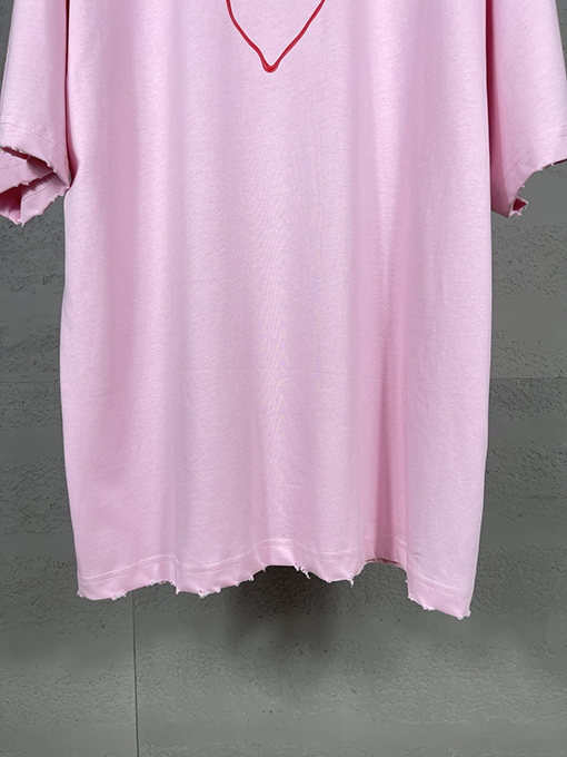バレンシアガ 七夕限定ハートロゴプリントTシャツ