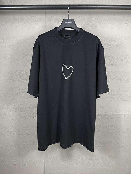 バレンシアガ 七夕限定ハートロゴプリントTシャツ